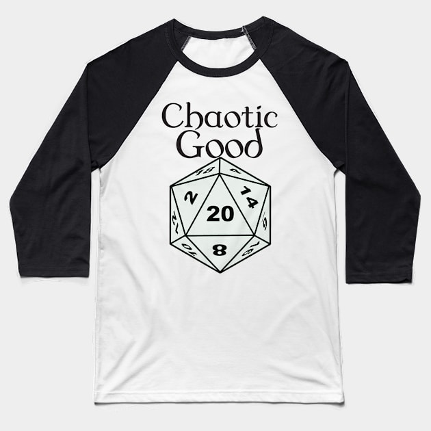 Chaotic Good Alignment Baseball T-Shirt by DennisMcCarson